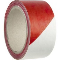 Rouleau de Rubalise Rouge Blanc. 100 m par 50 mm