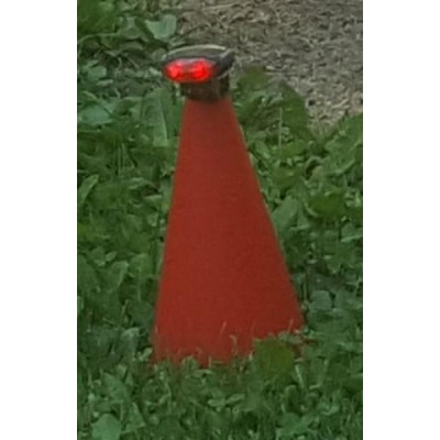 Lampe  de Signalisation feu rouge fixe ou cloignotant à Energie Solaire 