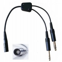 Adapter GA General Aviation 2 Male Jacks to Bose® A20 Lemo® Female plug 