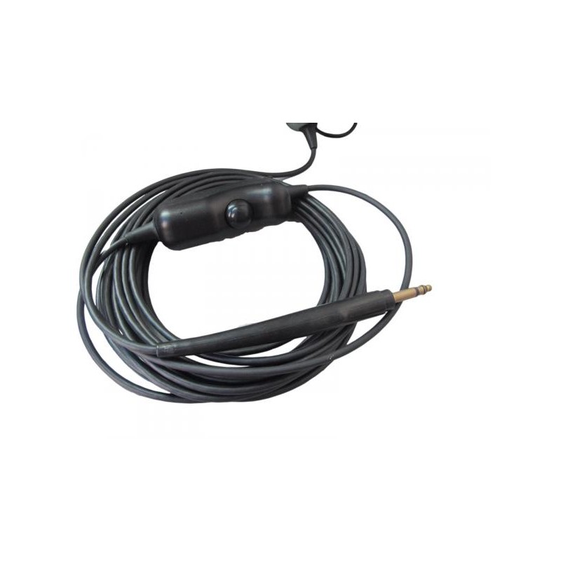 Câble Rechange Casque Avion MONO Jack avec poignée PTT