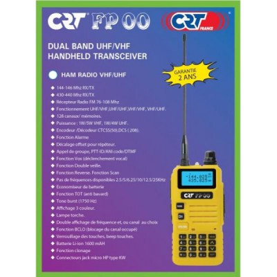 CRT 2 FP (Vol Libre) Émetteur-Récepteur VHF Pro