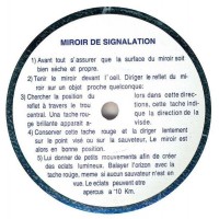 Signaling mirror with an orientable eye in case of distress