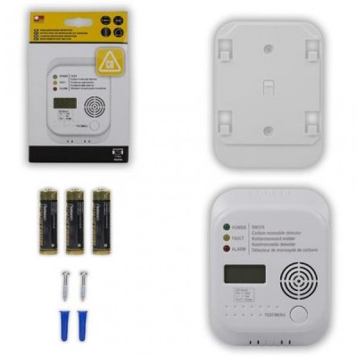 CO Detector with Visual and SOUND Alarm Direct reading of mesure on LCD Screen
