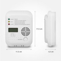 CO Detector with Visual and SOUND Alarm Direct reading of mesure on LCD Screen