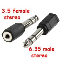 Adaptateur Audio Jack 6.35 Male - 3.5 Femelle