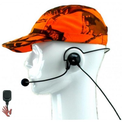 DEMI CASQUE ULTRA LÉGER CRT VL PTT au Pouce Connecteur Kenwood