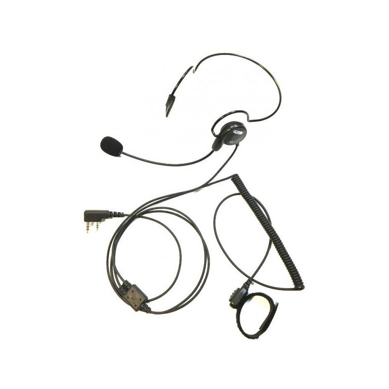 DEMI CASQUE ULTRA LÉGER CRT VL PTT au Pouce Connecteur Kenwood