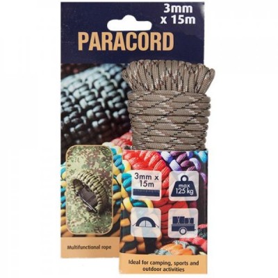 Paracorde - Cordelette de sécurité 3 mm x 15 mètres