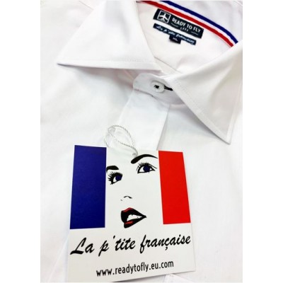 Chemise pilote "La p'tite française" Manches Longues ou Courtes