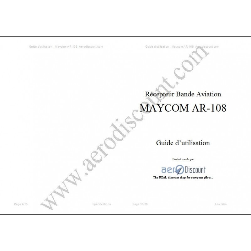 French manual of the Maycom AR108 receiver