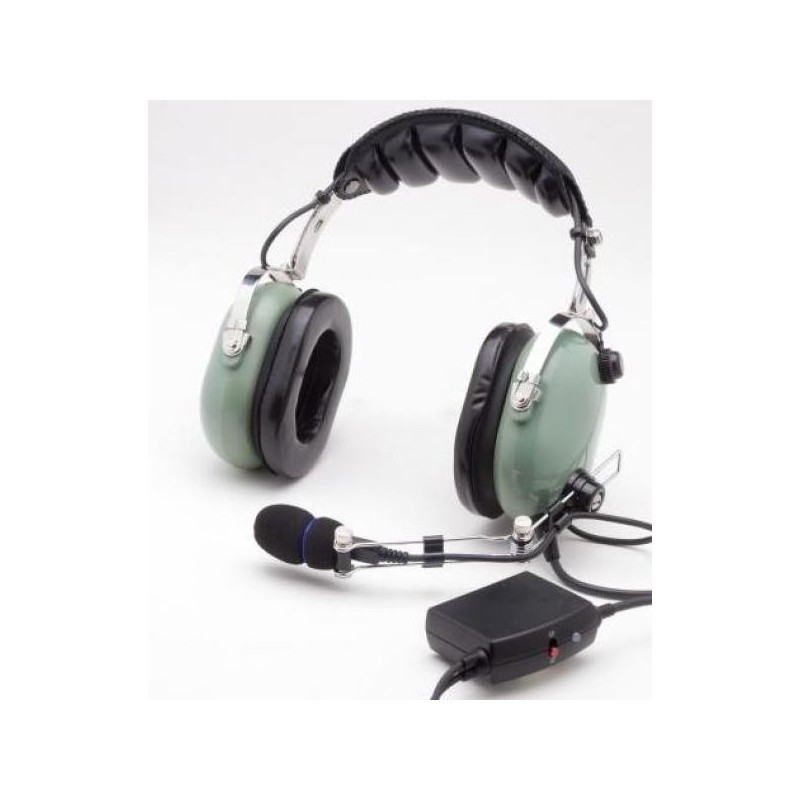 CASQUE ANR PILOTE AVION - Full-Spectrum II N - Oreillette Cuir Proteine Memoire de Forme
