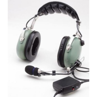CASQUE ANR PILOTE AVION - Full-Spectrum II N - Oreillette Cuir Proteine Memoire de Forme