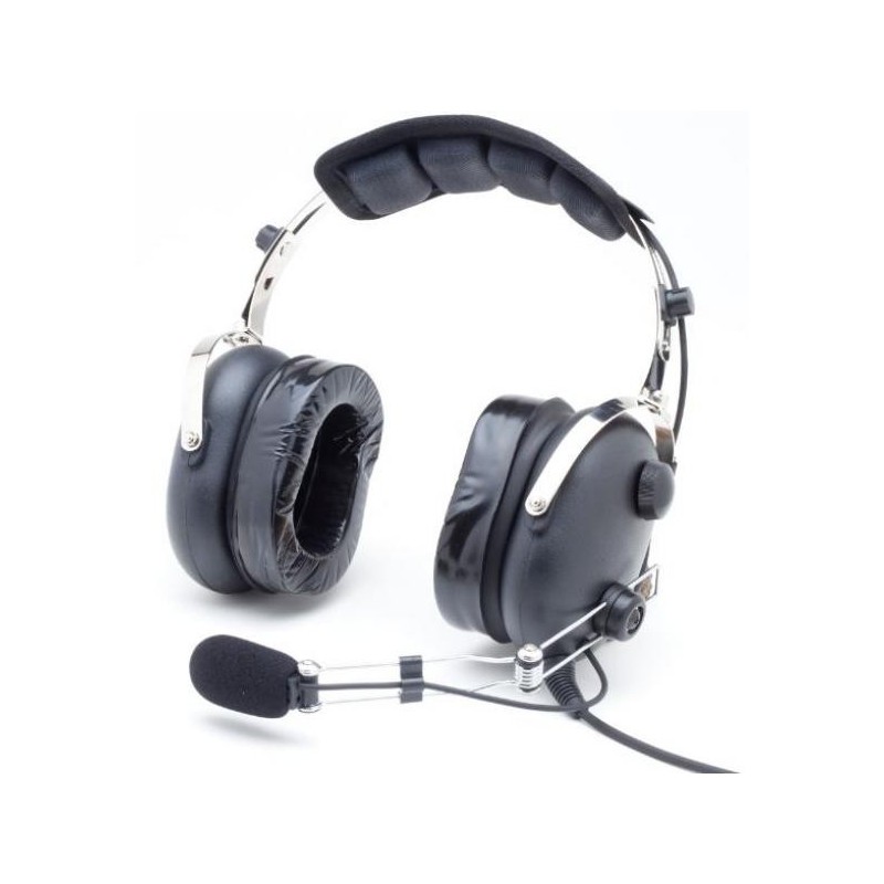 CASQUE PILOTE "Classic Confort" Perche "metal" OREILLETTES GEL