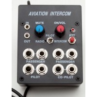 AVIATION INTERCOM 4 ways Pilot Copilot and 2 passengers