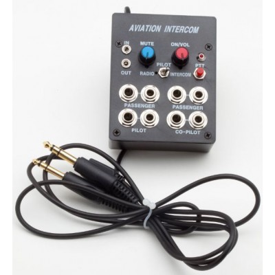 AVIATION INTERCOM 4 ways Pilot Copilot and 2 passengers