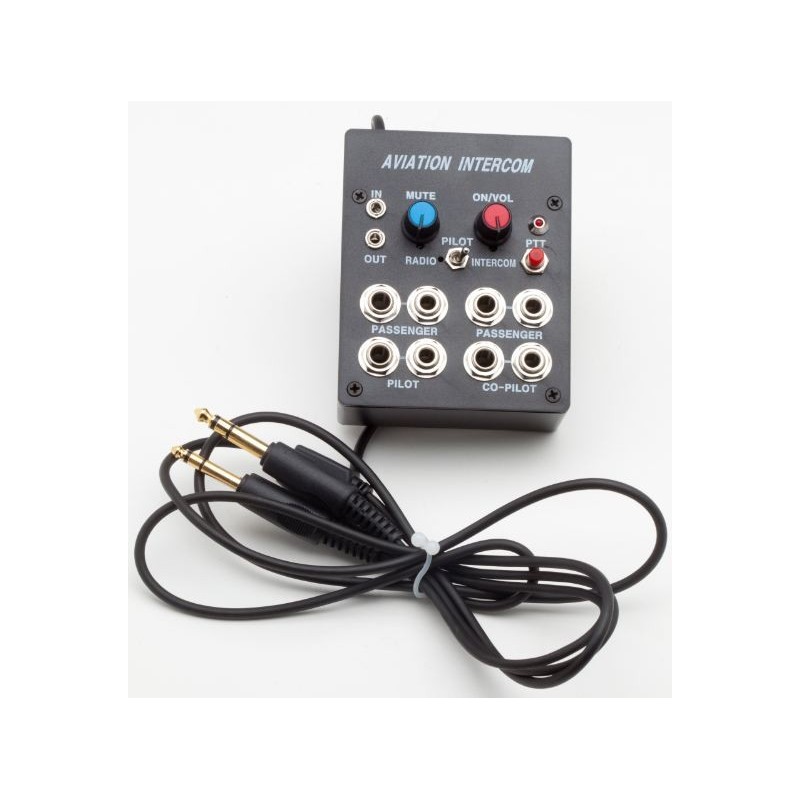 AVIATION INTERCOM 4 ways Pilot Copilot and 2 passengers
