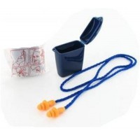 PROTECTIONS AUDITIVES : Ear-Plugs ULTRAFIT (bouchons d'oreille) avec cordon et boite de rangement