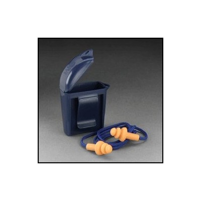 PROTECTIONS AUDITIVES : Ear-Plugs ULTRAFIT (bouchons d'oreille) avec cordon et boite de rangement