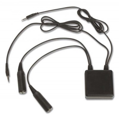 Adaptateur Casque Avion Double Jack femelle (6.5mm 5.3mm)  Double Jacks audio PC (3,5mm)