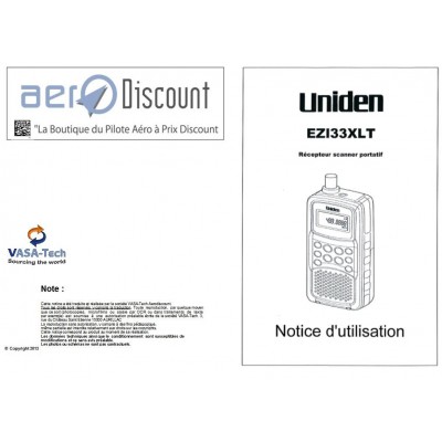 User Manual in French for UNIDEN Bearcat EZI 33XLT Scanner 183 channels