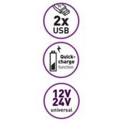 Cigarette Lighter Adapter Dual USB 2 x 500mA Led