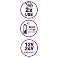 Cigarette Lighter Adapter Dual USB 2 x 500mA Led