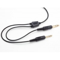 Replacement cable for aviation headset with dual jacks STEREO